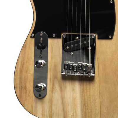 Stagg SET-STD NAT LH T Series Solid Paulownia Body Maple Neck 6-String Electric Guitar for Left Handed Players image 4