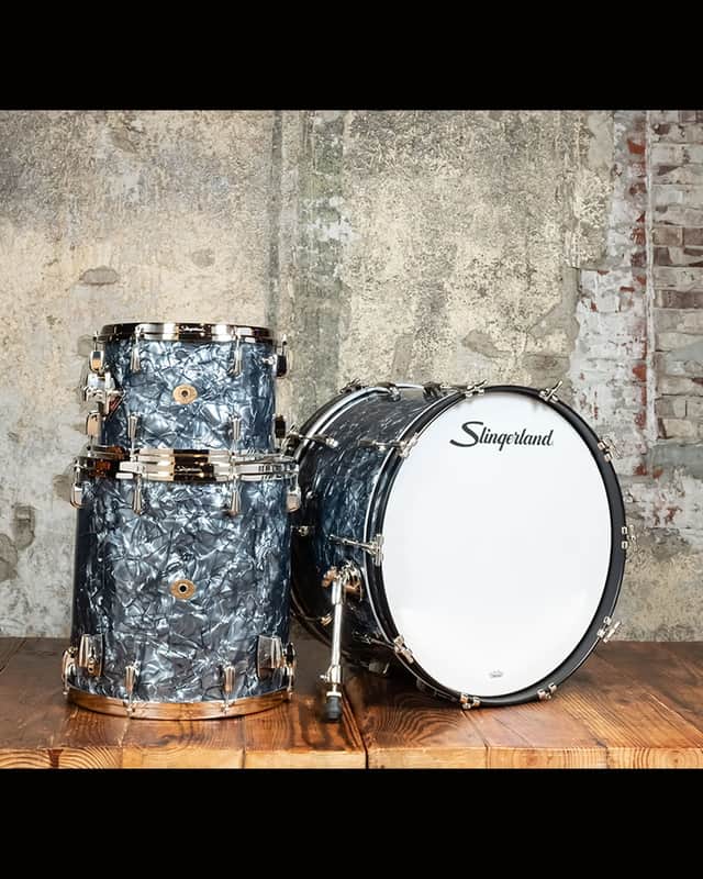 Slingerland Radio King 3-Piece Drum Set - Black Diamond Pearl - Free Shipping image 1