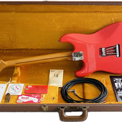 1998 Fender 57 American Vintage Stratocaster Custom Shop Josefina PU, PLEK Fiesta Red AVRI image 3
