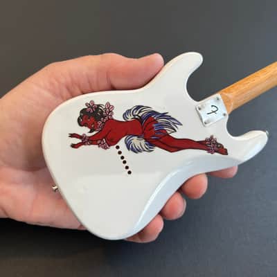 SRV CHARLEY Custom White Lipstick Special Stevie Ray Vaughn Mini Guitar Model image 2