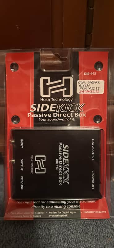 Hosa DIB-443 Sidekick Passive Direct Box 2010s - Black image 1