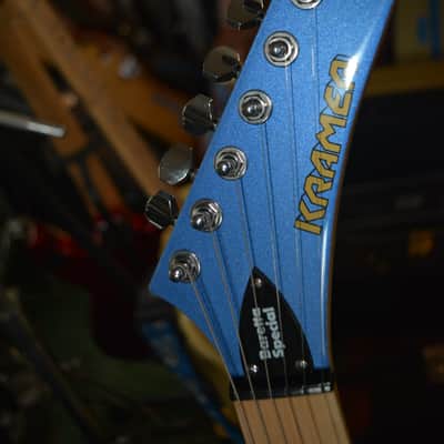 Kramer Barretta Special in Candy Blue, w/New Black Dunlop Straploks & New Black Hardshell Case image 5