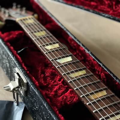 Scala Guitars (Leo Scala) Underdog 5A Flamed Maple Top Amberburst image 7