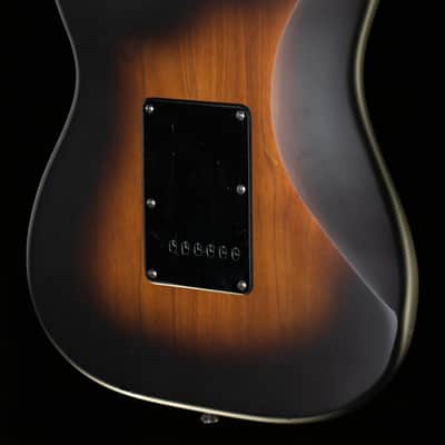 Squier 40th Anniversary Stratocaster Vintage Edition Black Anodized Pickguard Satin Wide 2-Color Sunburst (592) image 2