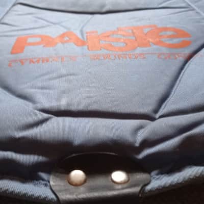 Paiste  RARE vintage Collectable cymbal soft bag 70s-80s  - Blue 🔵 and yellow 🟡 image 7