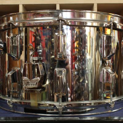 1990s Pearl 8x14 Maple Shell Snare Drum in Chrome Metal image 4
