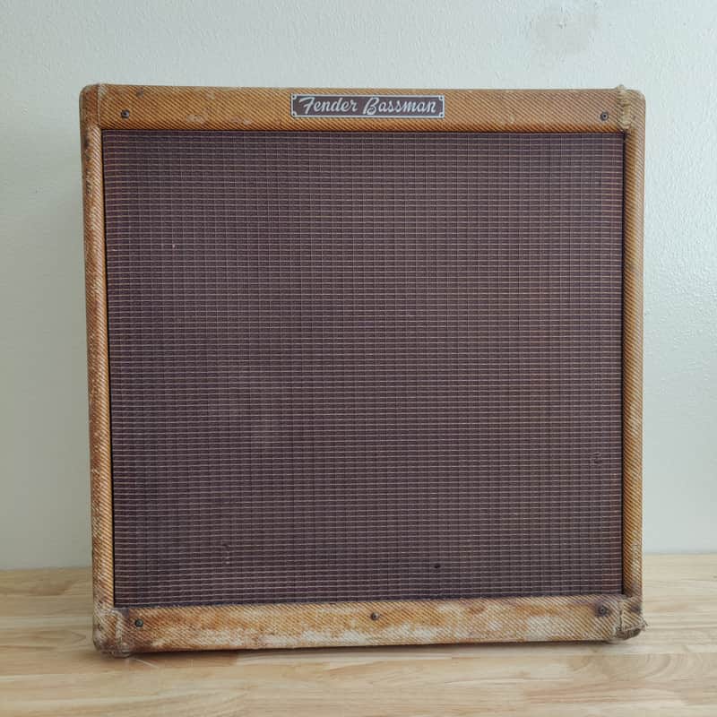 1955 Fender Bassman 5E6-A Narrow Panel 40-Watt 4x10" Guitar Combo Tweed image 1