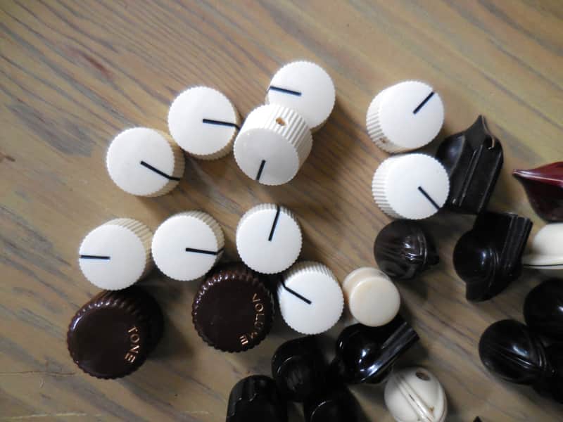 Vintage and Repro Knob Lot 30 pcs Fender National Harmony Etc. image 1