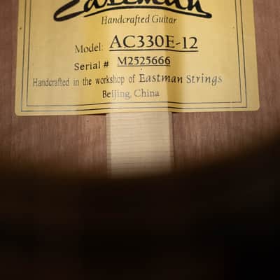 Eastman AC330E-12 Sitka/Mahogany Jumbo 12-String Guitar w/LR Baggs Pickup #5666 image 4
