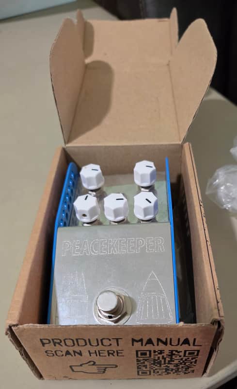 ThorpyFX Peacekeeper V2 Low-Gain Overdrive 2024 - Silver/Blue/White image 1