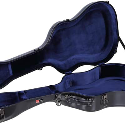 Crossrock Dreadnought Acoustic Guitar Case – Fits 40"/41" Guitars | Fiberglass Shell, Plush Interior, TSA Lock-Black image 4
