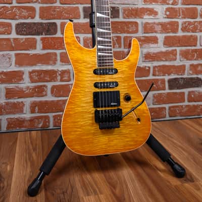 Jackson USA Custom Shop Soloist Archtop Flame Maple Top Transparent Amber 1989 w/OHSC image 6