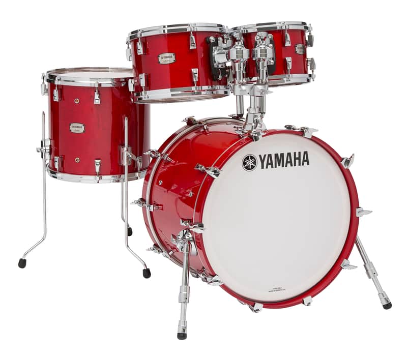 Yamaha Absolute Hybrid Maple 4pc Drum Shell Set w/18" Bass - Red Autumn - NEW! image 1