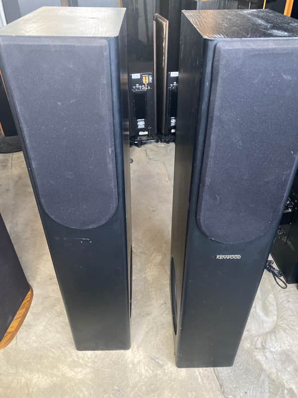 Vintage kenwood floor speakers pair Kvs 407 1994 - Black image 1