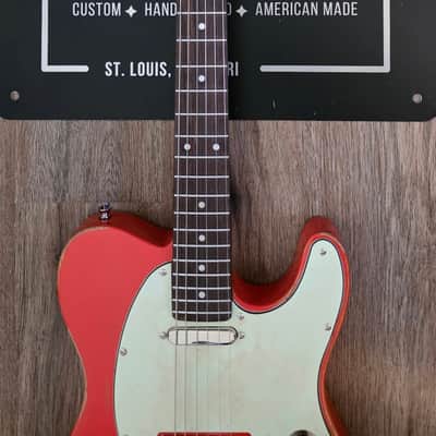 Big River “Moses” T-Style • Aged Fiesta Red Nitro • Roasted Maple/Rosewood Neck • A5 Vintage Style P/U’s image 7