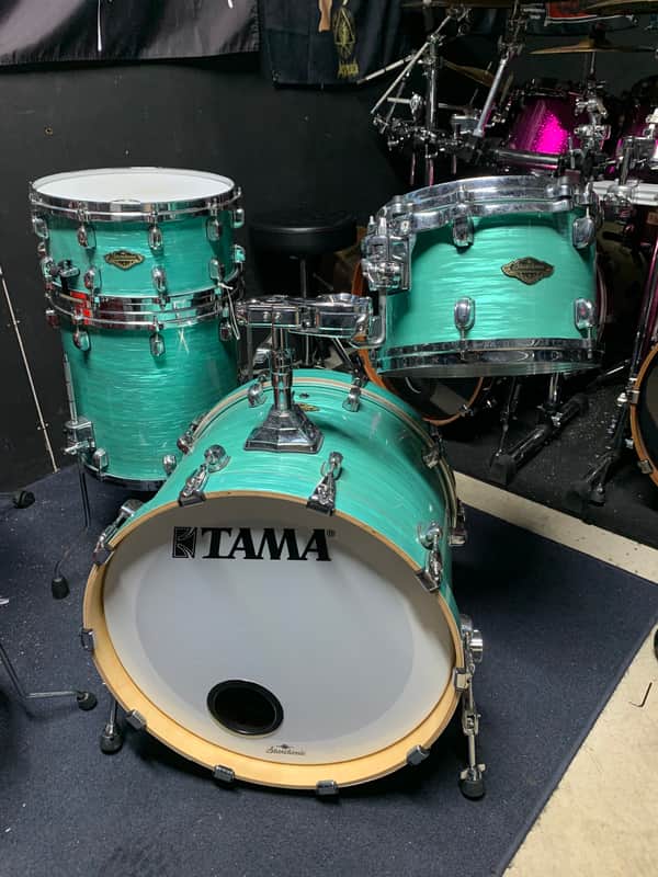 Tama Starclassic Surf Green Silk Walnut/Birch 3-pc + snare image 1