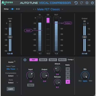 Antares Audio Technologies Auto-Tune Vocal Compressor Dual-Stage Digital Compression Powered by (Download) image 4