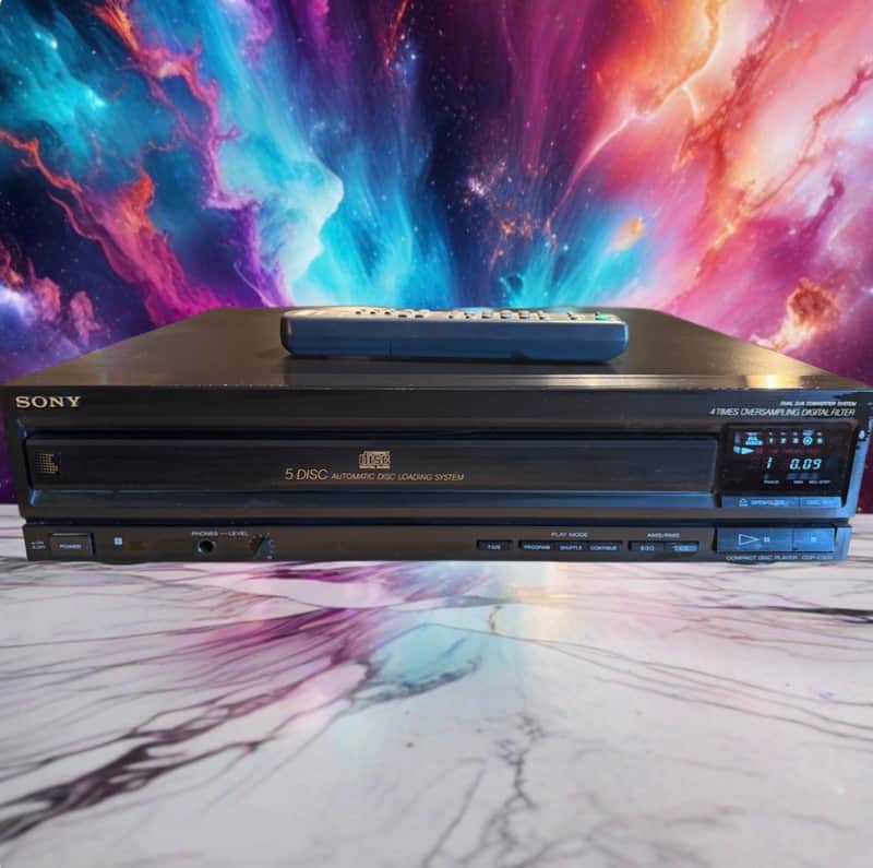 Sony CDP-C500 CD Player 5 Disc Carousel Changer Serviced With Remote Sounds Nice