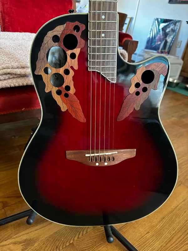 Ovation Applause AE-148 Acoustic-Electric Guitar – Redburst Finish – Excellent Condition image 1