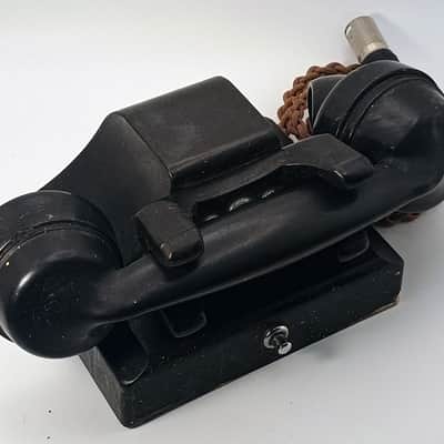 Custom Lo-Fi Telephone Microphone - TMC D1 1920’s Phone Mic - Black w/ Base image 2