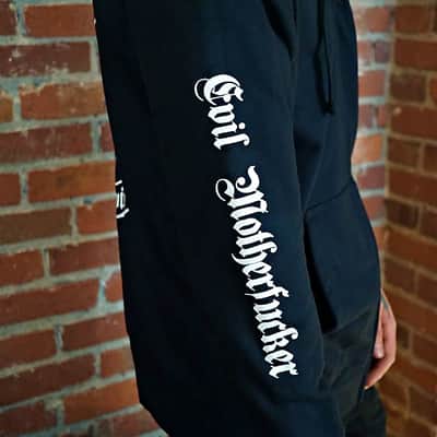 Diablo Guitars Zip-Up Hoodie "Axes of Evil EST.666" Evil MF Sleeve-LG image 6