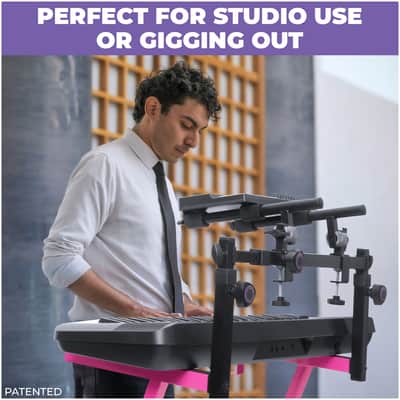 Liquid Stands 2 Tier Keyboard Stand Attachment - Double Stand Extender for Square Tube Z-Style Piano Stands image 8