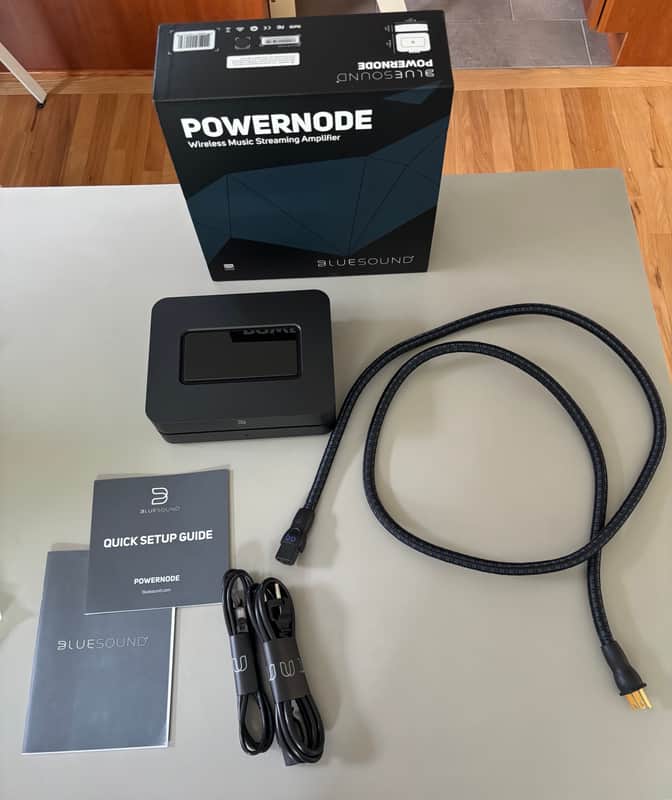 Bluesound POWERNODE N330 w/Audioquest NRG 4 Cable | Streaming Amplifier