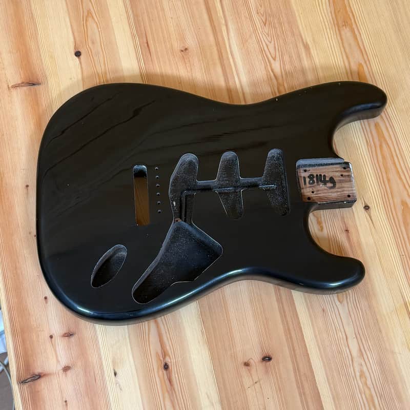 1814g Kohlin Guitars S-Type Roasted Pine replacement body Aged Nitro Relic Vintage Black Made in Sweden image 1