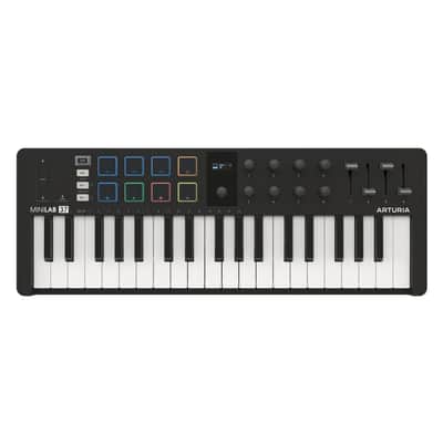 Arturia MiniLab 37 mk3 MIDI Keyboard & Pad Controller (Black)