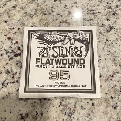 New Ernie Ball .095 (E string) Slinky Flatwound Electric Bass Single String, Individual, Cobalt, P10895 image 1