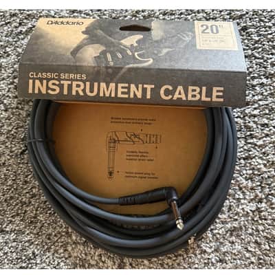 D'Addario Instrument Cable Straight to Right Angel 20' image 3