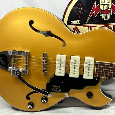 Guild SF-1 Starfire 1 Jet 90 Semi-Hollow Body Electric Guitar - Satin Gold image 2