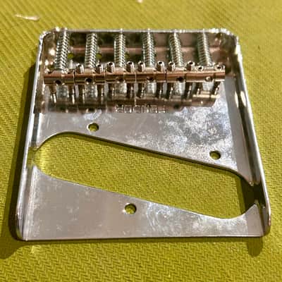 Fender Six Section Bridge For Telecaster Guitar - Chrome image 2