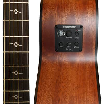Sawtooth Mahogany Series Parlor Acoustic Electric Guitar with Mahogany Back and Sides image 7