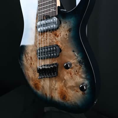 Ibanez RGMS7PB-CBS Cosmic Blue Starburst 7-String Guitar #388 image 11