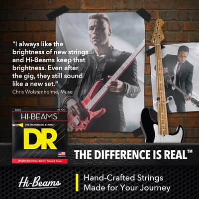 DR Strings MR5-45 Hi-Beam Stainless Steel Medium 5-String Bass Strings image 4