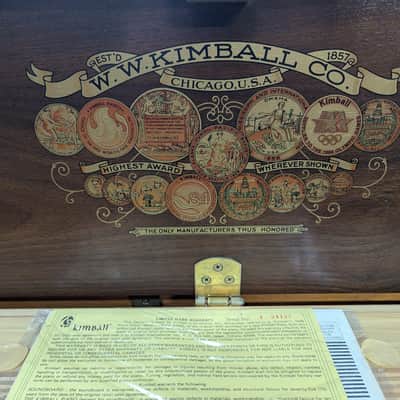 Kimball  Walnut console piano SN T24137 image 4