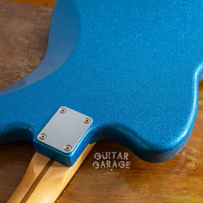 Fender USA neck on a custom Thinline Jazzmaster body Blue Sparkle offset - Bare Knuckle and The Creamery pickups image 13
