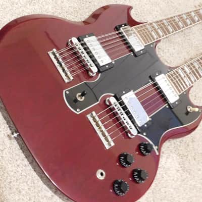 Gibson EDS-1275 Double Neck Electric Guitar 1995 Vintage Cherry image 8