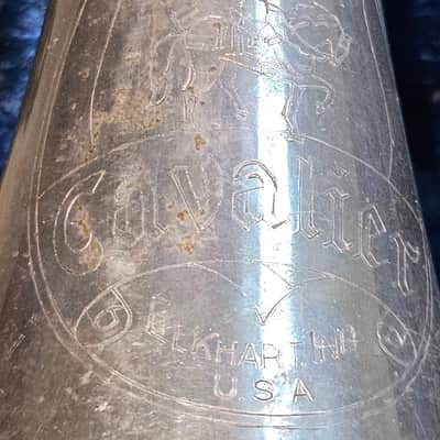 Cavalier Elkhart metal clarinet, USA, Silver-finish, functional, complete. image 4