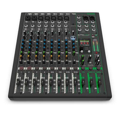 Mackie ProFX12v3+ 12-Channel Bluetooth Analog Mixer with Enhanced FX, Bundle with TAPH100 Headphones and 2x 25' 3-Pin XLR Microphone Cable image 2