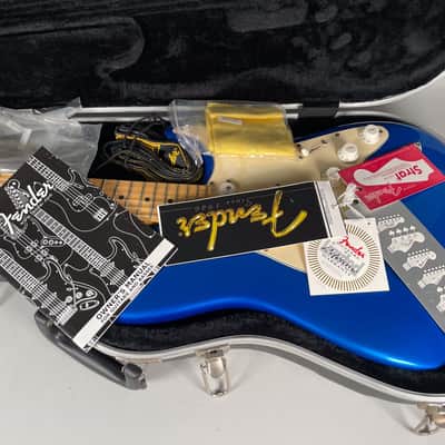 2004 Fender American Series 50th Anniversary Stratocaster Chrome Blue w/OHSC image 5
