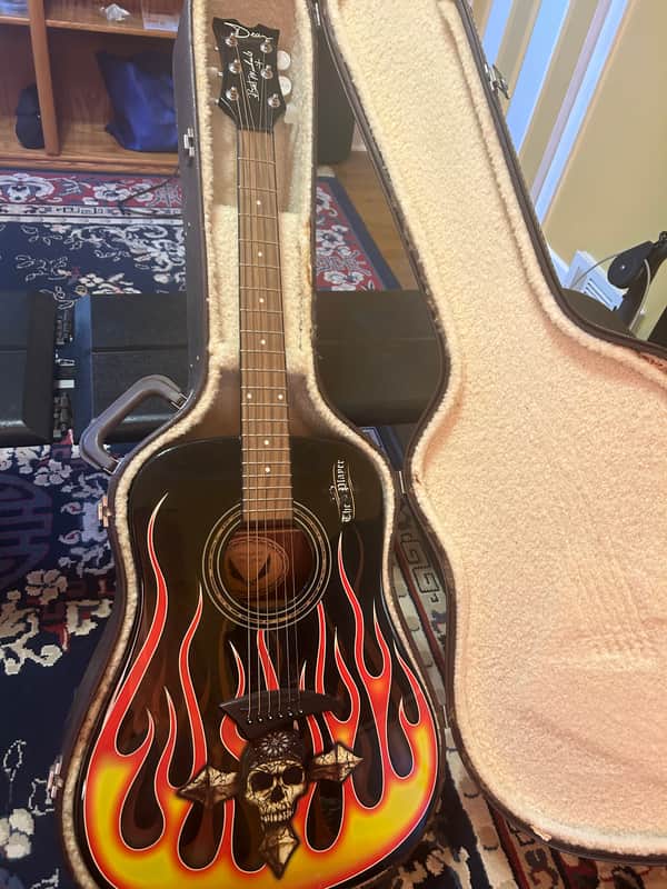 Dean The Player-Bret Michaels signature model 2000's - custom graphics/on black image 1