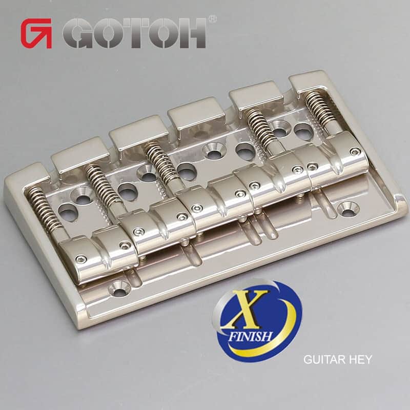 NEW Gotoh 404BO-5 5-String Bass Bridge MULTI TONAL Brass Saddles X-FINISH-NICKEL image 1