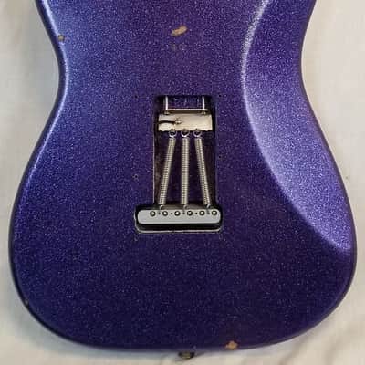 Fender Custom Shop B1 Limited Edition Poblano II Strat Relic Electric Guitar, Purple Sparkle W/ Case image 11