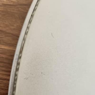 NOS Ludwig Weathermaster 28" Bass Drum Head Smooth White 1960s Script Cloud Stamp image 5