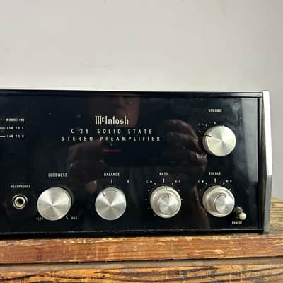 McIntosh C-26 Preamplifier 1970’s - Black/green image 4