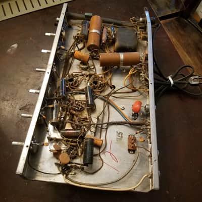Bogen CHB50 Challenger 6L6 Tube PA Amp Guitar CHB 50 1963 Grey Mottled Steel image 9