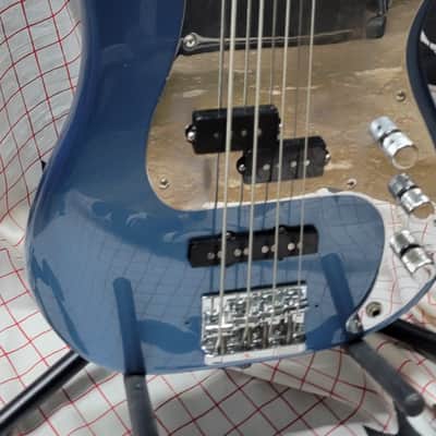 1977 Fender Precision Bass, Pelham Blue, hard case image 2