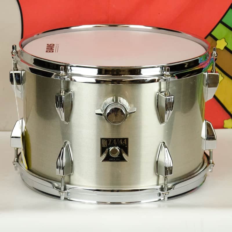 Vintage Tama 12" Royalstar Tom Drum, Brushed Metal, Metalic White? image 1